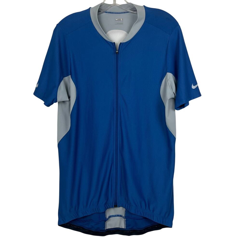 Nike Biking \ Running shirt men’s Large full zip up front